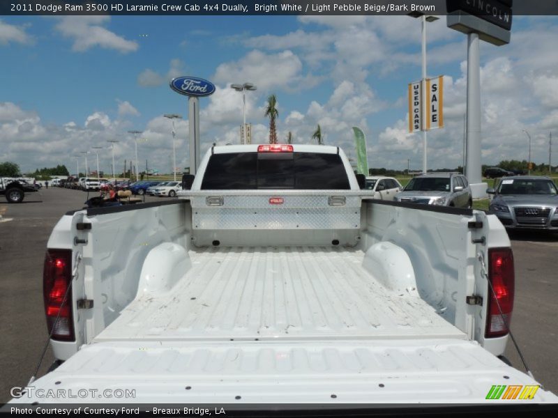 Bright White / Light Pebble Beige/Bark Brown 2011 Dodge Ram 3500 HD Laramie Crew Cab 4x4 Dually