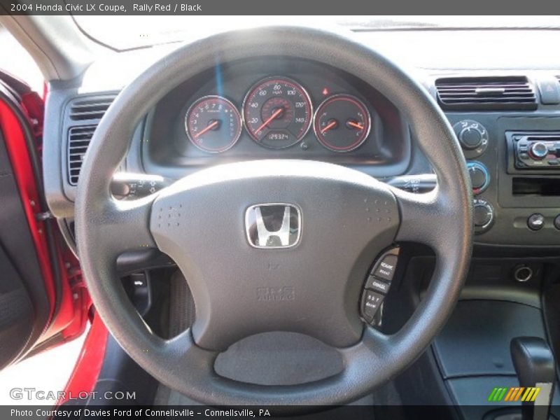 Rally Red / Black 2004 Honda Civic LX Coupe