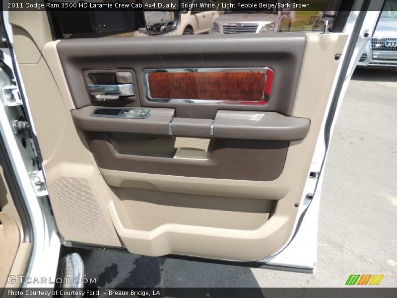 Bright White / Light Pebble Beige/Bark Brown 2011 Dodge Ram 3500 HD Laramie Crew Cab 4x4 Dually