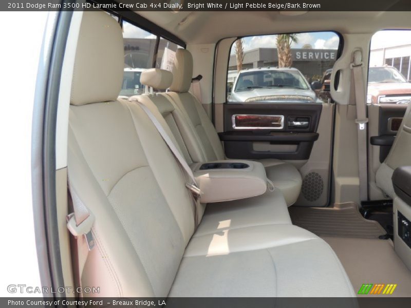 Bright White / Light Pebble Beige/Bark Brown 2011 Dodge Ram 3500 HD Laramie Crew Cab 4x4 Dually