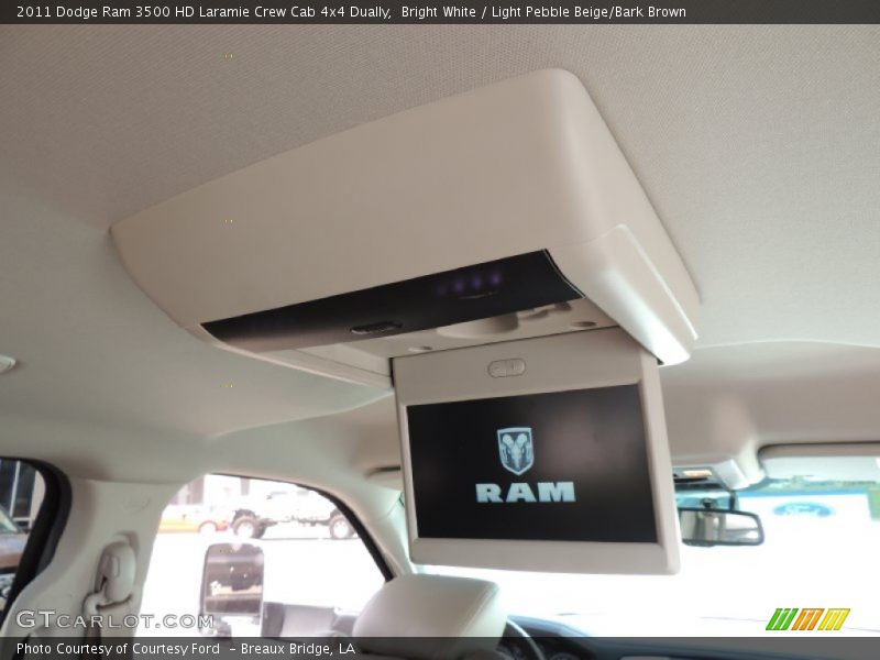 Bright White / Light Pebble Beige/Bark Brown 2011 Dodge Ram 3500 HD Laramie Crew Cab 4x4 Dually