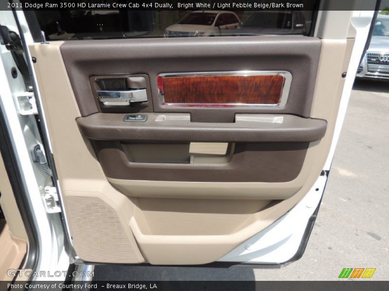 Bright White / Light Pebble Beige/Bark Brown 2011 Dodge Ram 3500 HD Laramie Crew Cab 4x4 Dually