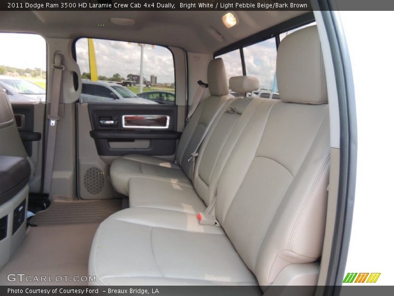 Bright White / Light Pebble Beige/Bark Brown 2011 Dodge Ram 3500 HD Laramie Crew Cab 4x4 Dually