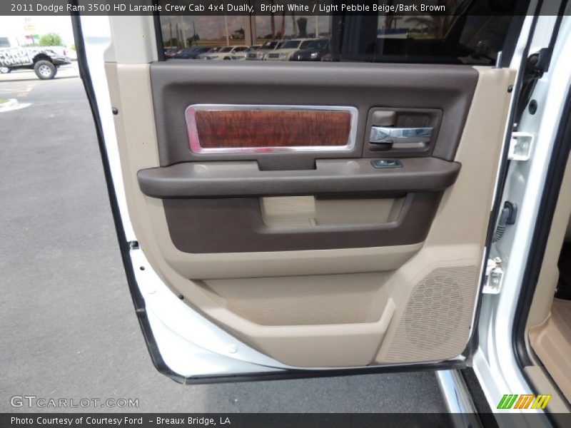 Bright White / Light Pebble Beige/Bark Brown 2011 Dodge Ram 3500 HD Laramie Crew Cab 4x4 Dually