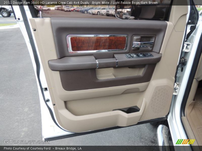 Bright White / Light Pebble Beige/Bark Brown 2011 Dodge Ram 3500 HD Laramie Crew Cab 4x4 Dually