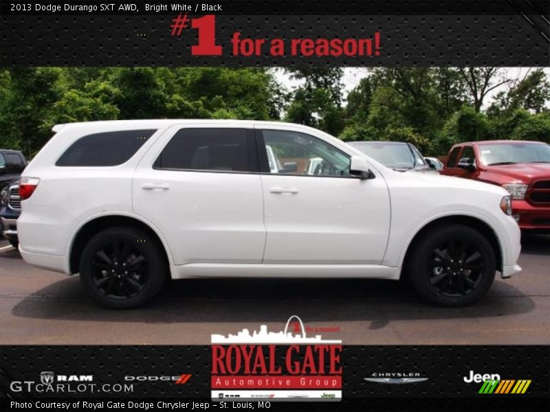 Bright White / Black 2013 Dodge Durango SXT AWD
