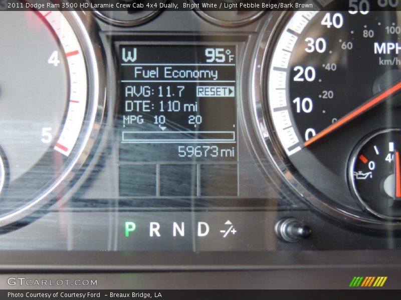 Bright White / Light Pebble Beige/Bark Brown 2011 Dodge Ram 3500 HD Laramie Crew Cab 4x4 Dually
