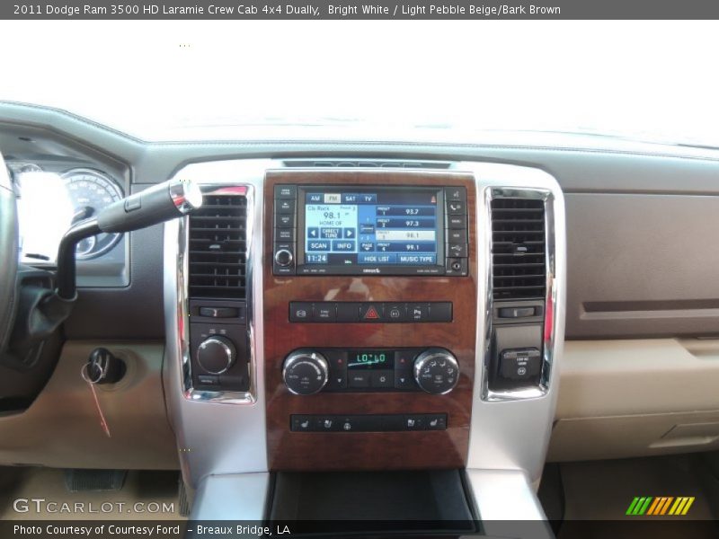 Bright White / Light Pebble Beige/Bark Brown 2011 Dodge Ram 3500 HD Laramie Crew Cab 4x4 Dually