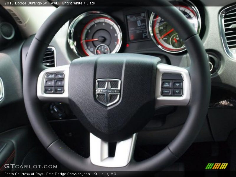 Bright White / Black 2013 Dodge Durango SXT AWD