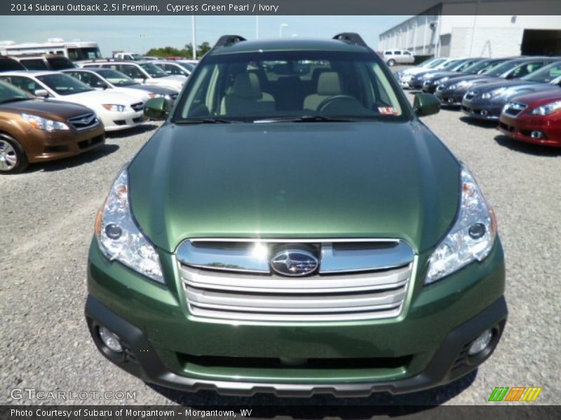 Cypress Green Pearl / Ivory 2014 Subaru Outback 2.5i Premium
