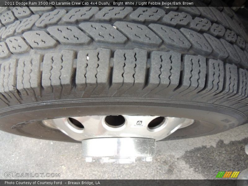 Bright White / Light Pebble Beige/Bark Brown 2011 Dodge Ram 3500 HD Laramie Crew Cab 4x4 Dually