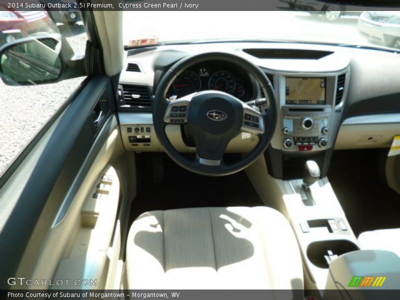 Cypress Green Pearl / Ivory 2014 Subaru Outback 2.5i Premium