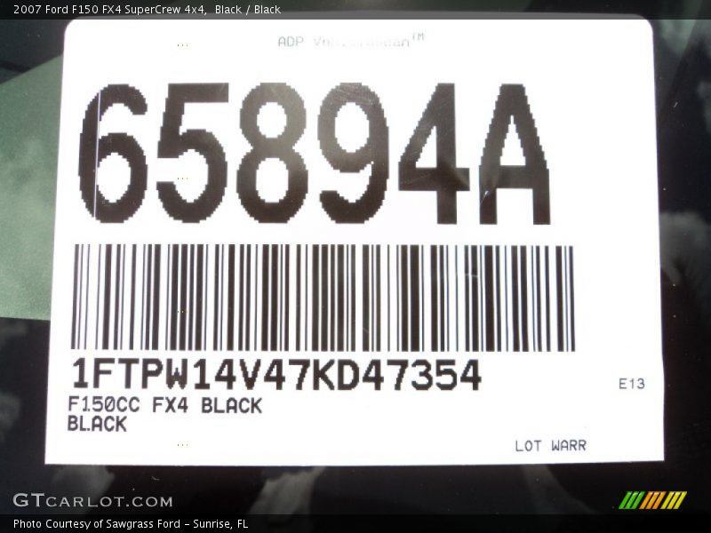 Black / Black 2007 Ford F150 FX4 SuperCrew 4x4