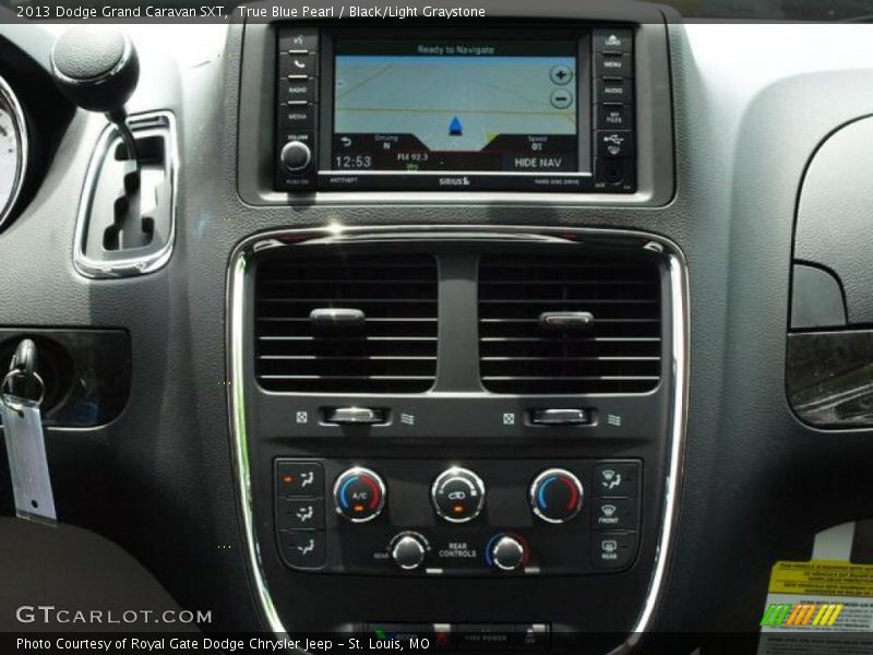 True Blue Pearl / Black/Light Graystone 2013 Dodge Grand Caravan SXT