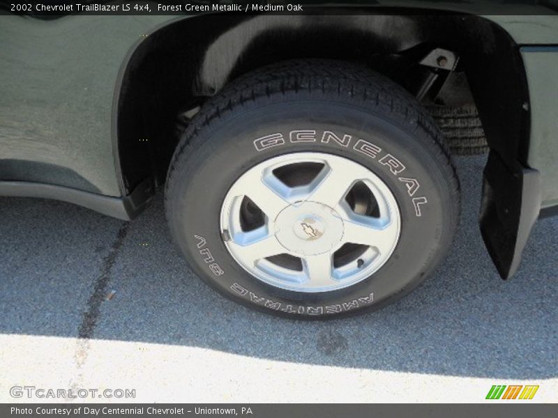 Forest Green Metallic / Medium Oak 2002 Chevrolet TrailBlazer LS 4x4