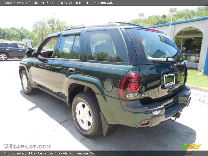 Forest Green Metallic / Medium Oak 2002 Chevrolet TrailBlazer LS 4x4