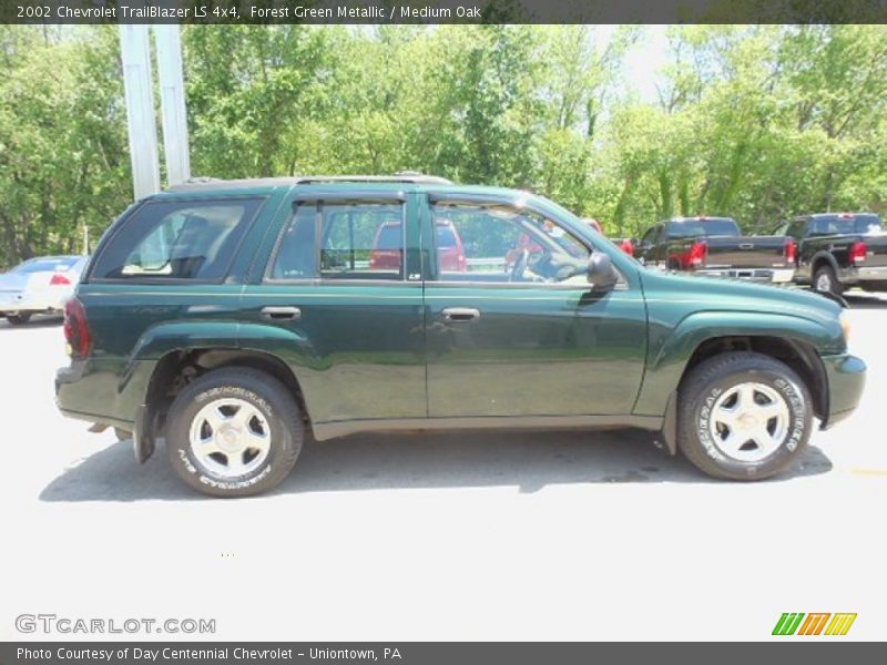 Forest Green Metallic / Medium Oak 2002 Chevrolet TrailBlazer LS 4x4