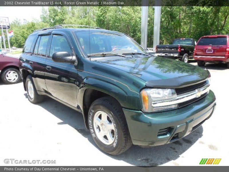 Forest Green Metallic / Medium Oak 2002 Chevrolet TrailBlazer LS 4x4