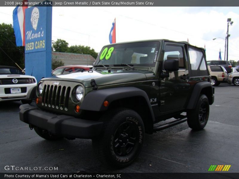 Jeep Green Metallic / Dark Slate Gray/Medium Slate Gray 2008 Jeep Wrangler X 4x4