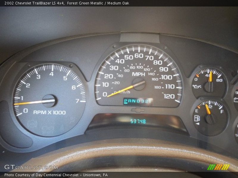 Forest Green Metallic / Medium Oak 2002 Chevrolet TrailBlazer LS 4x4