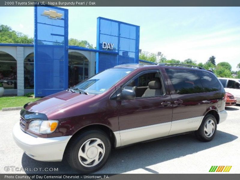 Napa Burgundy Pearl / Oak 2000 Toyota Sienna LE