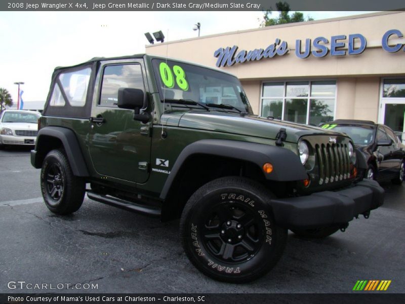 Jeep Green Metallic / Dark Slate Gray/Medium Slate Gray 2008 Jeep Wrangler X 4x4