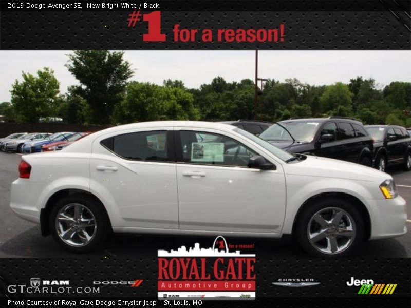 New Bright White / Black 2013 Dodge Avenger SE