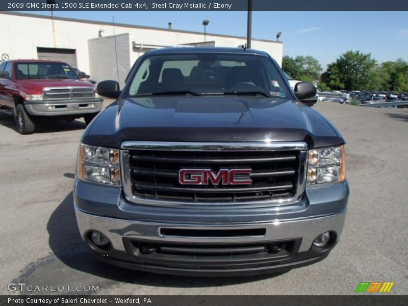 Steel Gray Metallic / Ebony 2009 GMC Sierra 1500 SLE Extended Cab 4x4