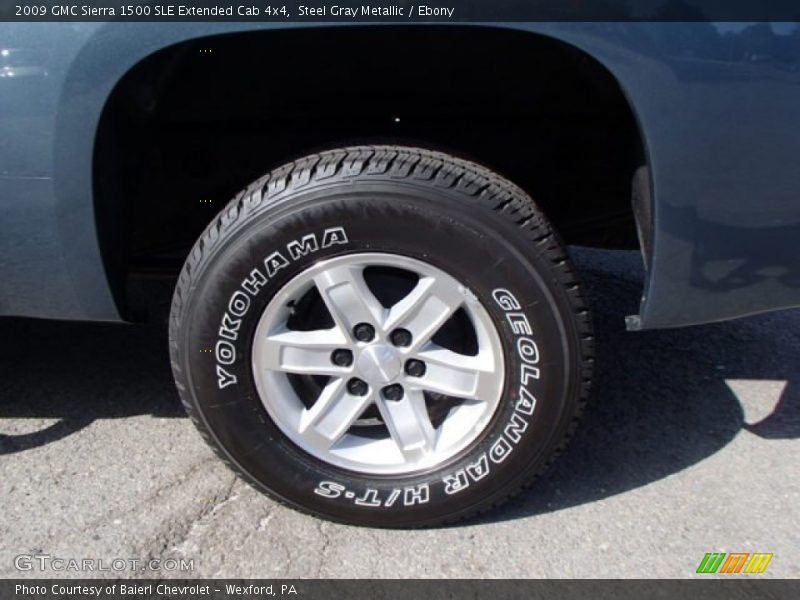 Steel Gray Metallic / Ebony 2009 GMC Sierra 1500 SLE Extended Cab 4x4