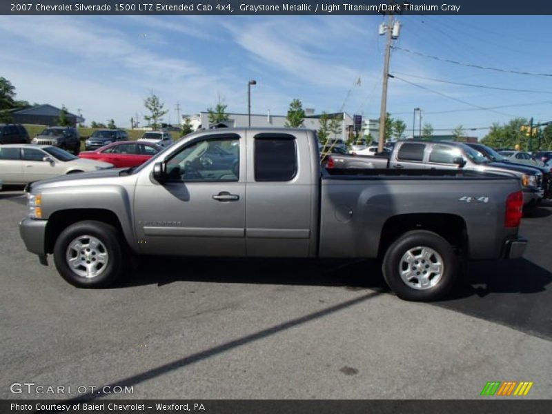 Graystone Metallic / Light Titanium/Dark Titanium Gray 2007 Chevrolet Silverado 1500 LTZ Extended Cab 4x4