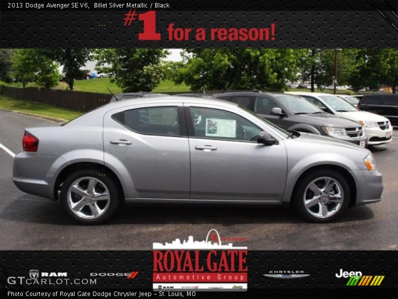 Billet Silver Metallic / Black 2013 Dodge Avenger SE V6