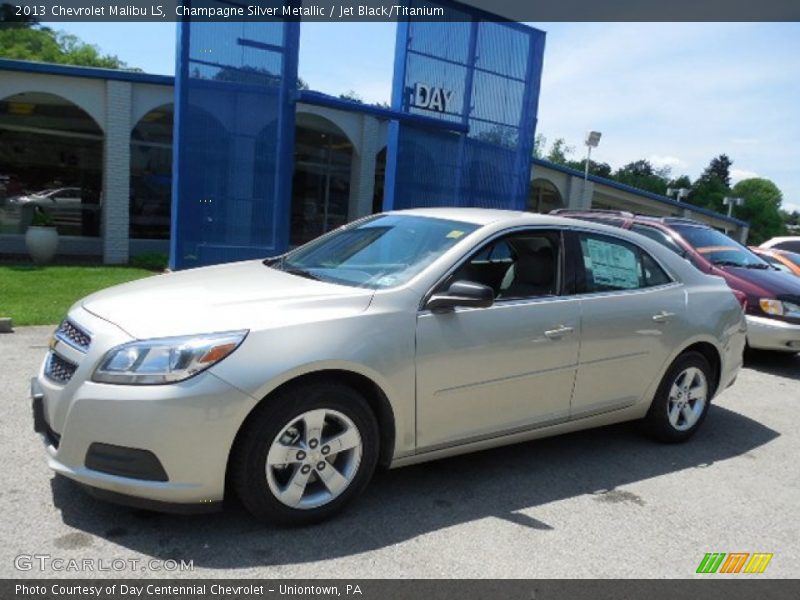 Champagne Silver Metallic / Jet Black/Titanium 2013 Chevrolet Malibu LS