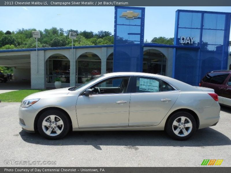 Champagne Silver Metallic / Jet Black/Titanium 2013 Chevrolet Malibu LS