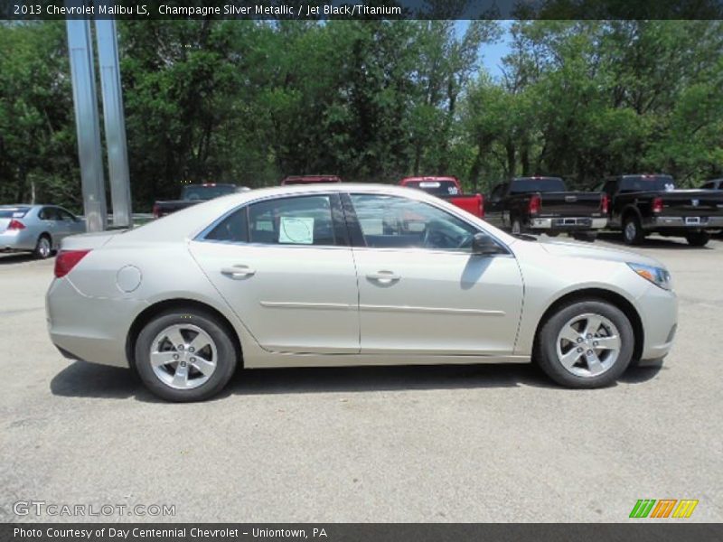 Champagne Silver Metallic / Jet Black/Titanium 2013 Chevrolet Malibu LS