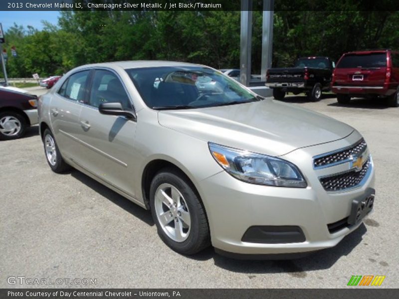 Champagne Silver Metallic / Jet Black/Titanium 2013 Chevrolet Malibu LS