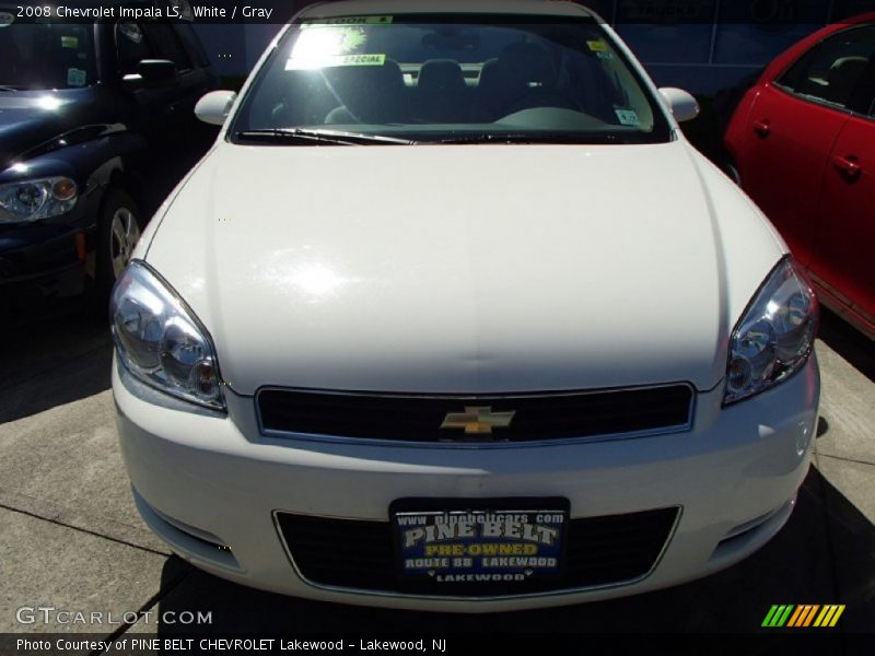 White / Gray 2008 Chevrolet Impala LS