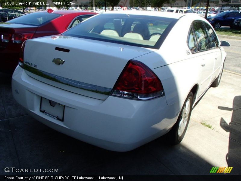 White / Gray 2008 Chevrolet Impala LS