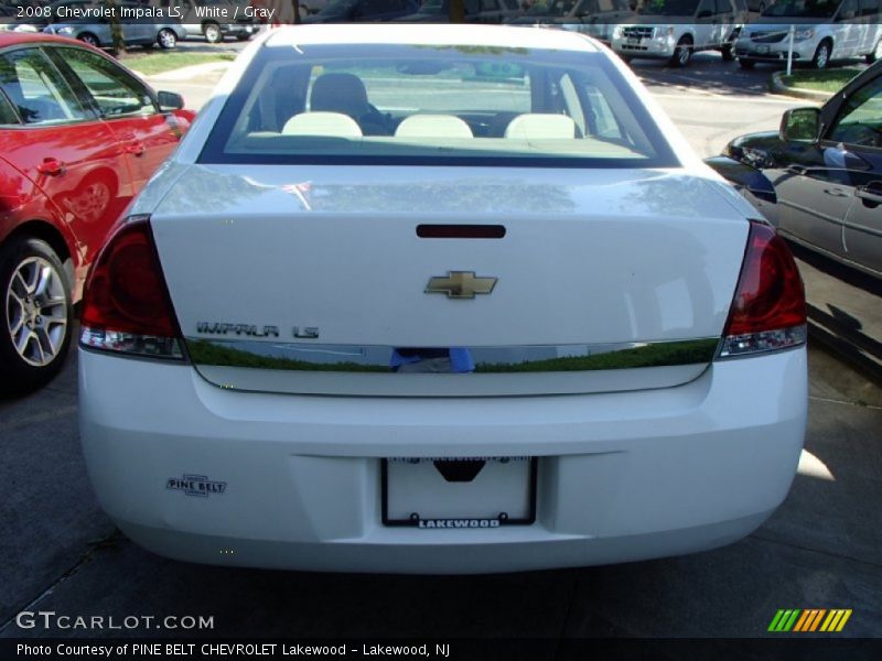 White / Gray 2008 Chevrolet Impala LS