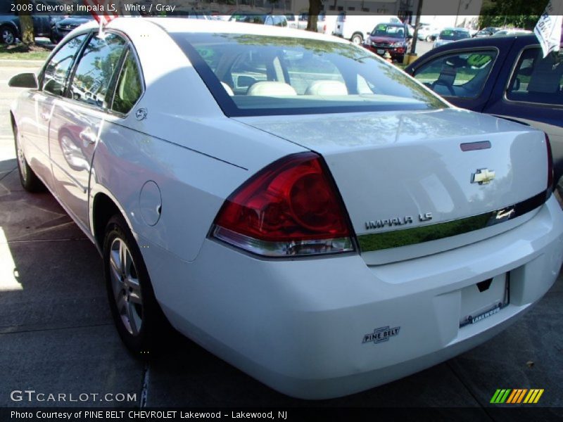 White / Gray 2008 Chevrolet Impala LS