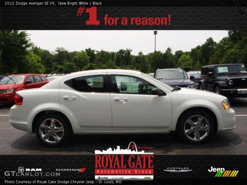 New Bright White / Black 2013 Dodge Avenger SE V6