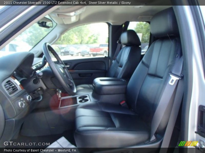 Sheer Silver Metallic / Ebony 2011 Chevrolet Silverado 1500 LTZ Extended Cab 4x4