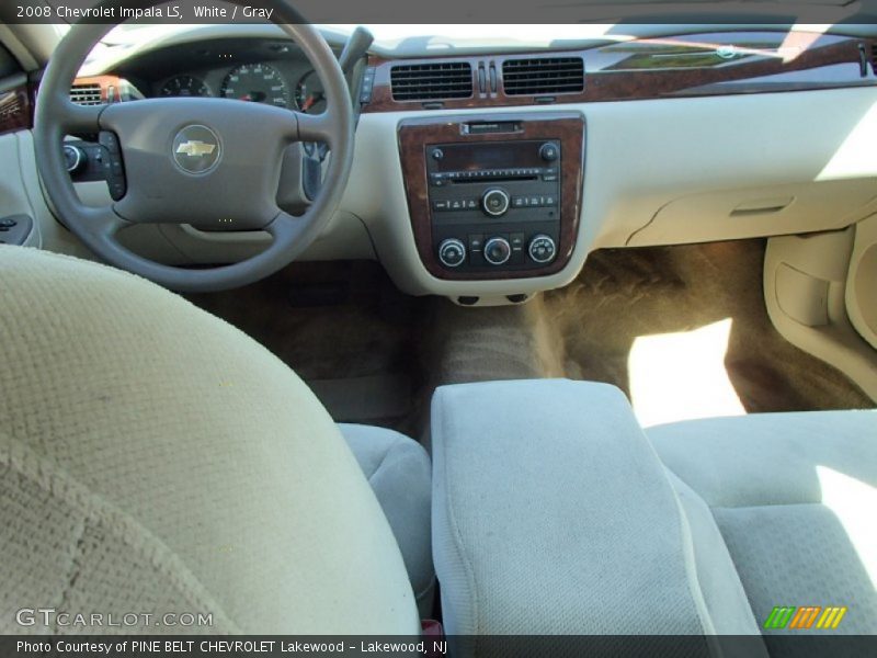 White / Gray 2008 Chevrolet Impala LS