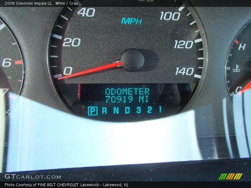 White / Gray 2008 Chevrolet Impala LS