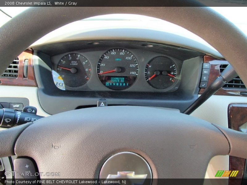 White / Gray 2008 Chevrolet Impala LS