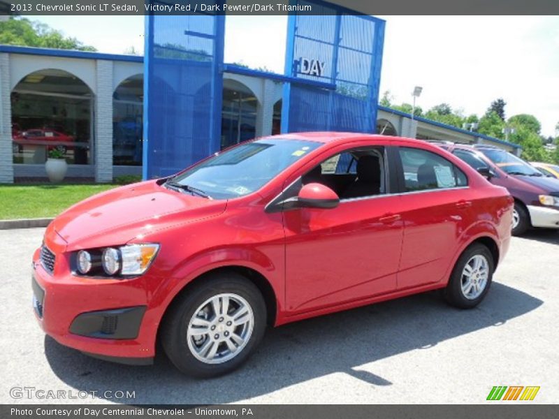 Victory Red / Dark Pewter/Dark Titanium 2013 Chevrolet Sonic LT Sedan