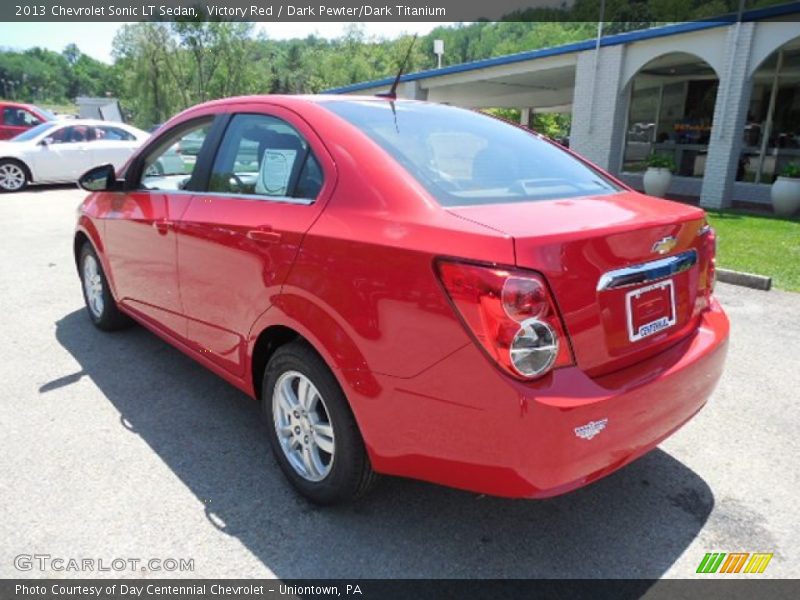 Victory Red / Dark Pewter/Dark Titanium 2013 Chevrolet Sonic LT Sedan