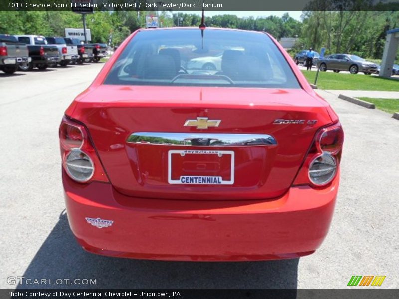 Victory Red / Dark Pewter/Dark Titanium 2013 Chevrolet Sonic LT Sedan