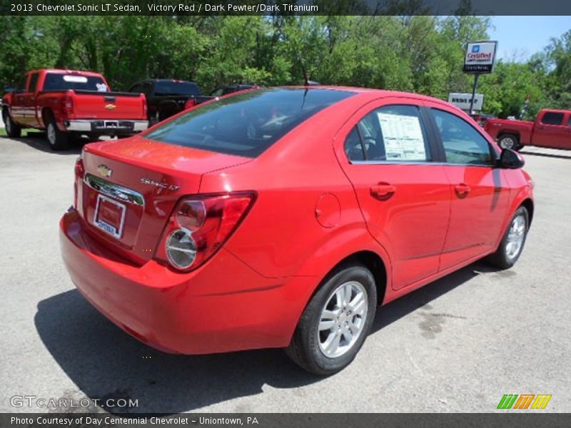 Victory Red / Dark Pewter/Dark Titanium 2013 Chevrolet Sonic LT Sedan