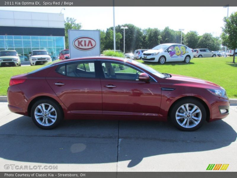 Spicy Red / Beige 2011 Kia Optima EX