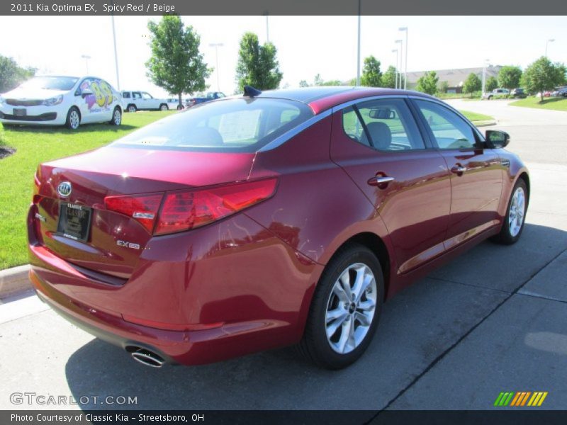 Spicy Red / Beige 2011 Kia Optima EX